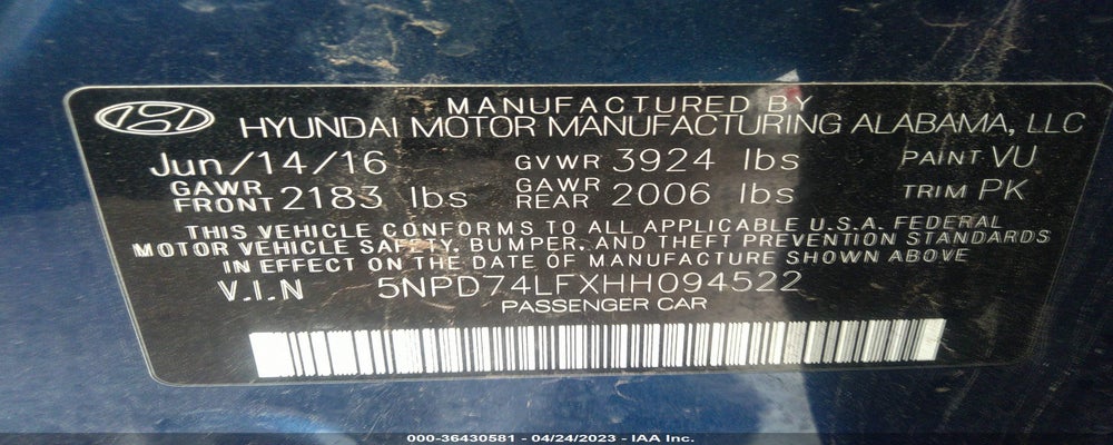 5NPD74LFXHH094522 2017 HYUNDAI ELANTRA photo no. 9