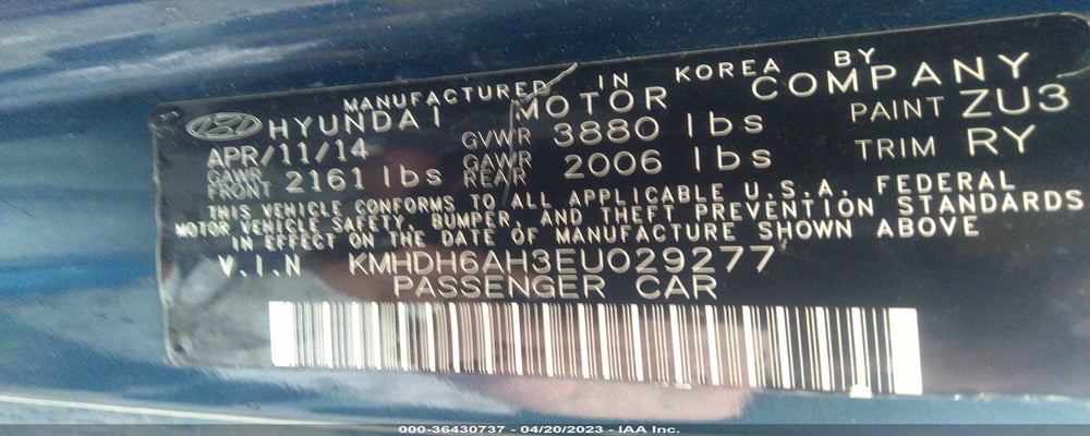 KMHDH6AH3EU029277 2014 HYUNDAI ELANTRA COUPE photo no. 9