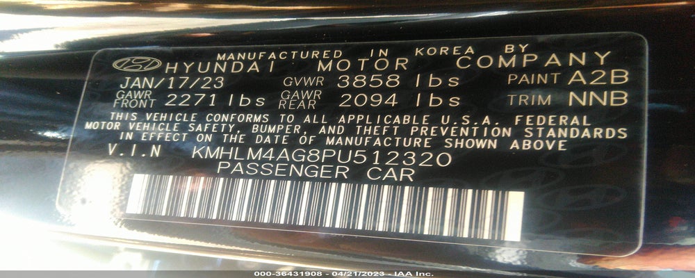 KMHLM4AG8PU512320 2023 HYUNDAI ELANTRA photo no. 9