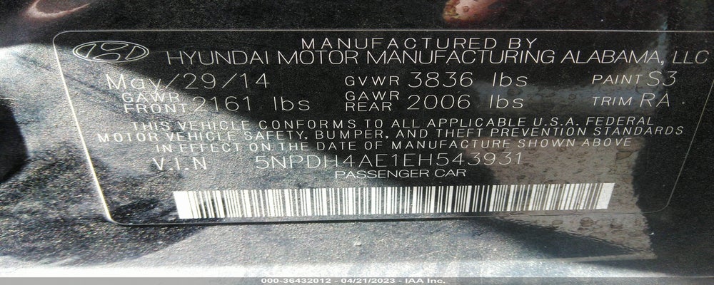 5NPDH4AE1EH543931 2014 HYUNDAI ELANTRA photo no. 9