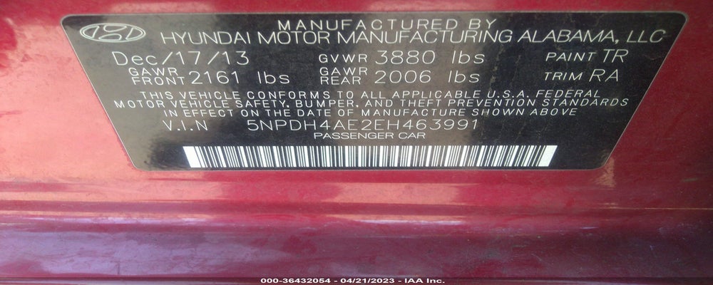 5NPDH4AE2EH463991 2014 HYUNDAI ELANTRA photo no. 9