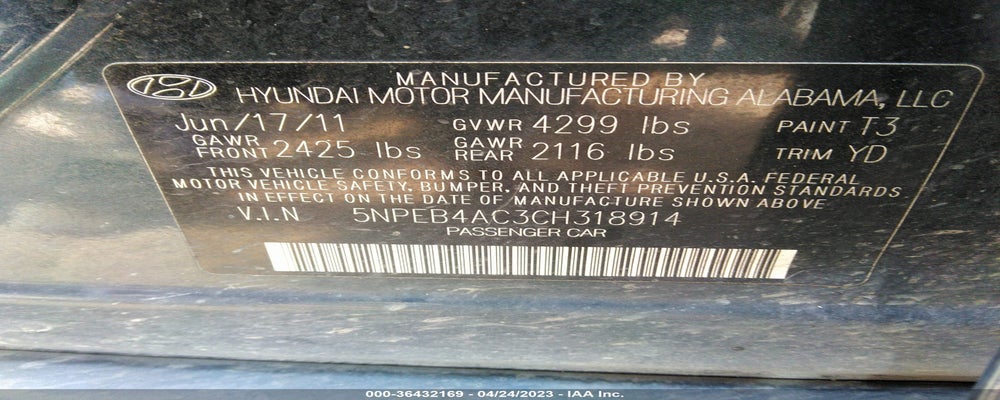 5NPEB4AC3CH318914 2012 HYUNDAI SONATA photo no. 9