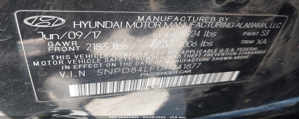 5NPD84LF1JH241877 2018 HYUNDAI ELANTRA photo no. 9
