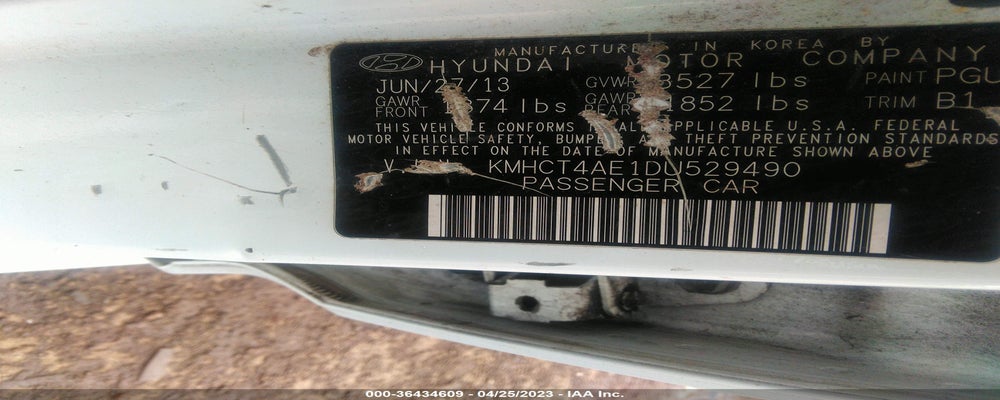 KMHCT4AE1DU529490 2013 HYUNDAI ACCENT photo no. 9