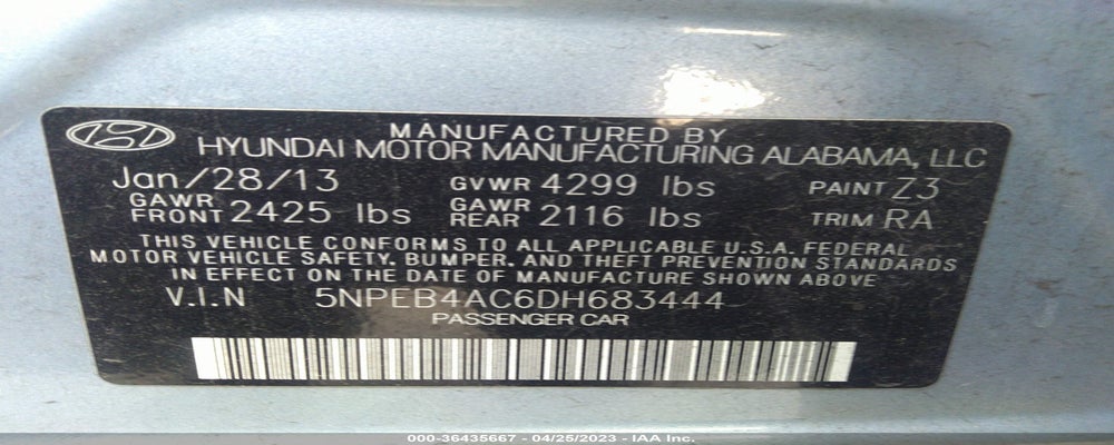 5NPEB4AC6DH683444 2013 HYUNDAI SONATA photo no. 9