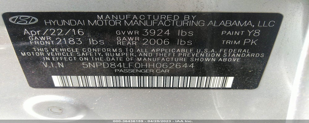 5NPD84LF0HH062644 2017 HYUNDAI ELANTRA photo no. 9