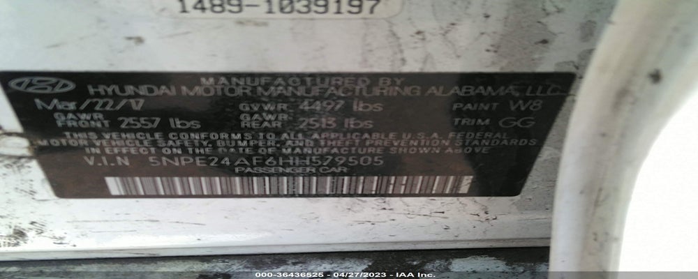 5NPE24AF6HH579505 2017 HYUNDAI SONATA photo no. 9