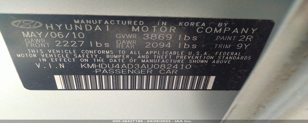 KMHDU4AD3AU082410 2010 HYUNDAI ELANTRA photo no. 9