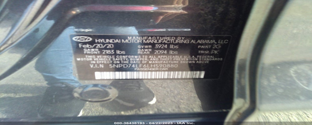 5NPD74LF6LH590880 2020 HYUNDAI ELANTRA photo no. 9