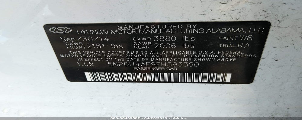 5NPDH4AE9FH593350 2015 HYUNDAI ELANTRA photo no. 9