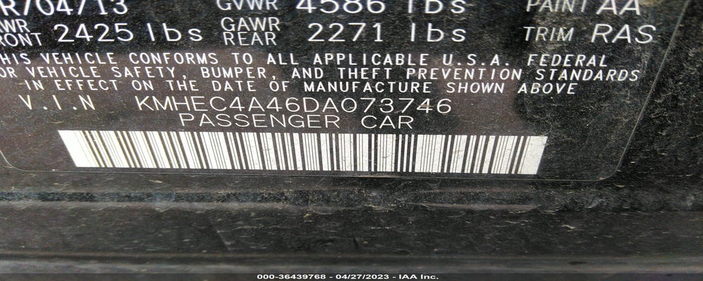 KMHEC4A46DA073746 2013 HYUNDAI SONATA HYBRID photo no. 9