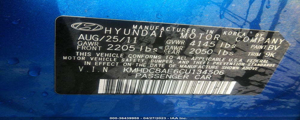 KMHDC8AE6CU134506 2012 HYUNDAI ELANTRA TOURING photo no. 9