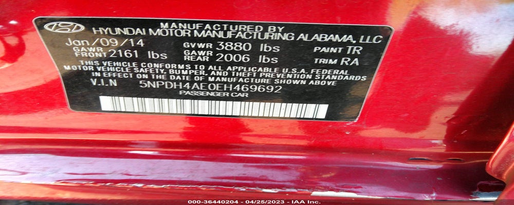 5NPDH4AE0EH469692 2014 HYUNDAI ELANTRA photo no. 9