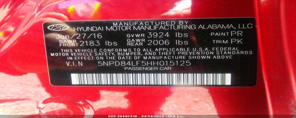 5NPD84LF5HH015125 2017 HYUNDAI ELANTRA photo no. 9