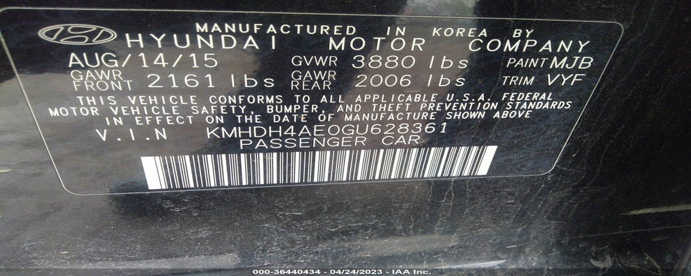 KMHDH4AE0GU628361 2016 HYUNDAI ELANTRA photo no. 9