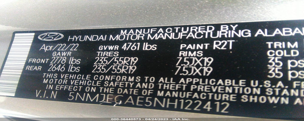 5NMJECAE5NH122412 2022 HYUNDAI TUCSON photo no. 9