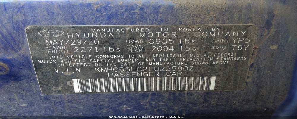 KMHC65LC2LU225902 2020 HYUNDAI IONIQ HYBRID photo no. 9
