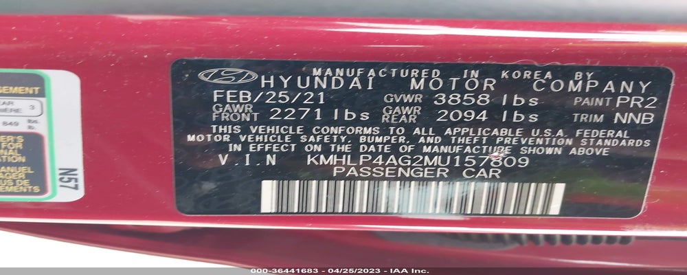 KMHLP4AG2MU157809 2021 HYUNDAI ELANTRA photo no. 9