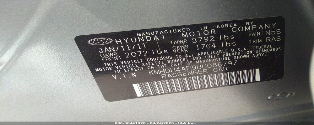 KMHDH4AE9BU086797 2011 HYUNDAI ELANTRA photo no. 9