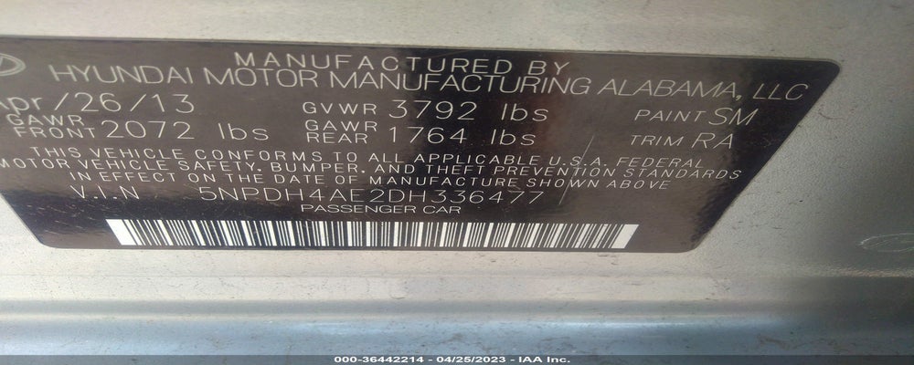 5NPDH4AE2DH336477 2013 HYUNDAI ELANTRA photo no. 9