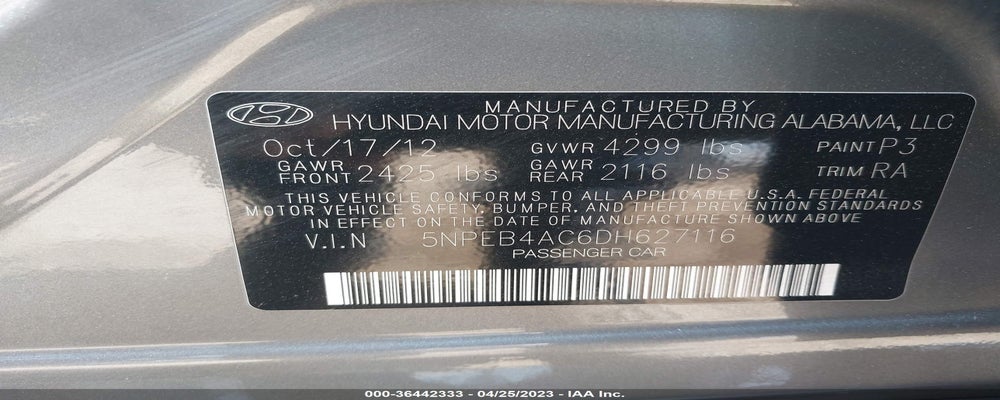 5NPEB4AC6DH627116 2013 HYUNDAI SONATA photo no. 9