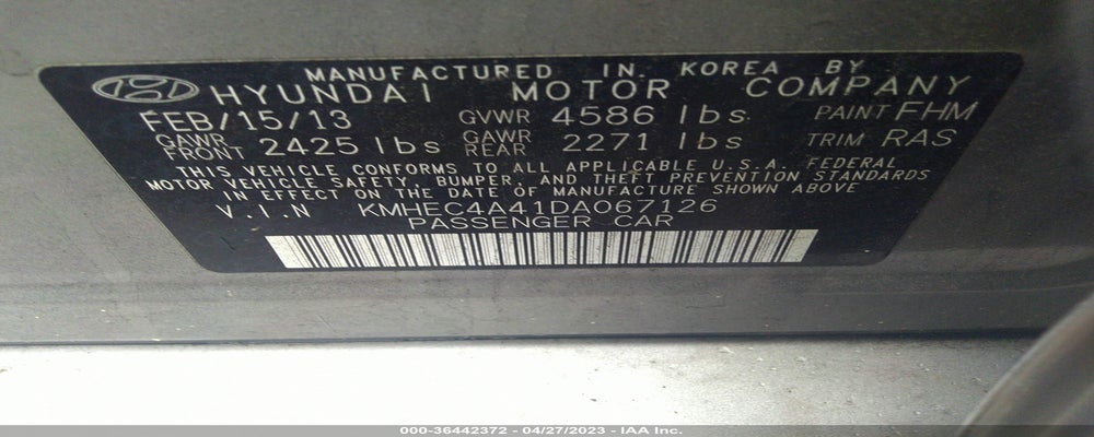 KMHEC4A41DA067126 2013 HYUNDAI SONATA HYBRID photo no. 9