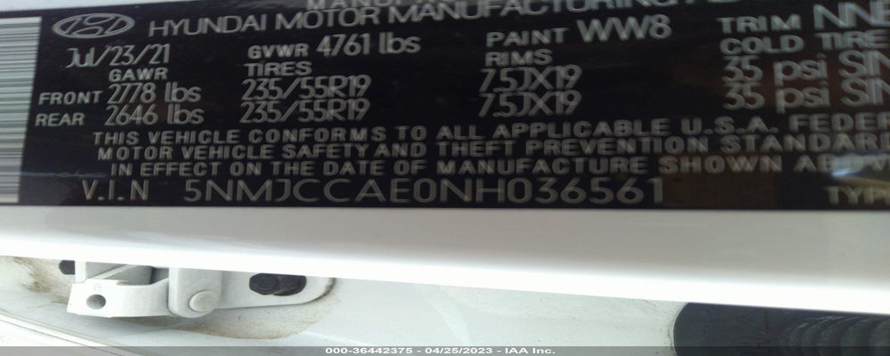 5NMJCCAE0NH036561 2022 HYUNDAI TUCSON photo no. 9