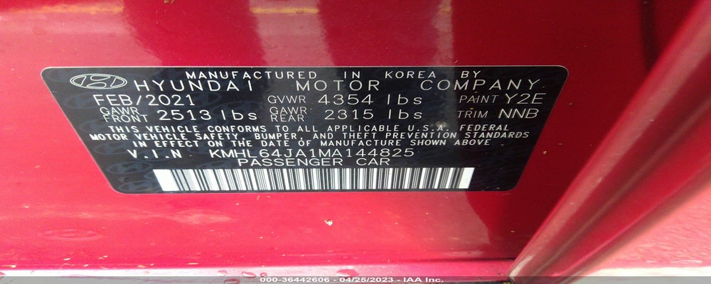 KMHL64JA1MA144825 2021 HYUNDAI SONATA photo no. 9