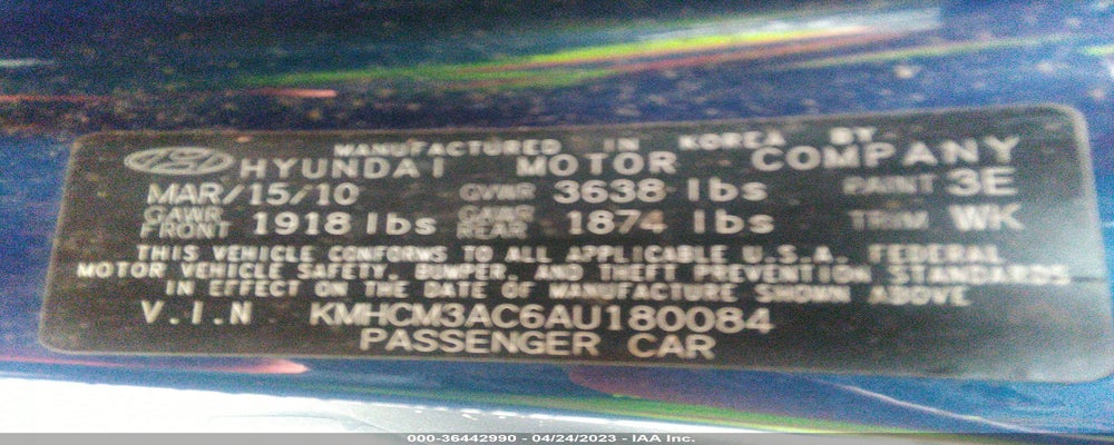 KMHCM3AC6AU180084 2010 HYUNDAI ACCENT photo no. 9