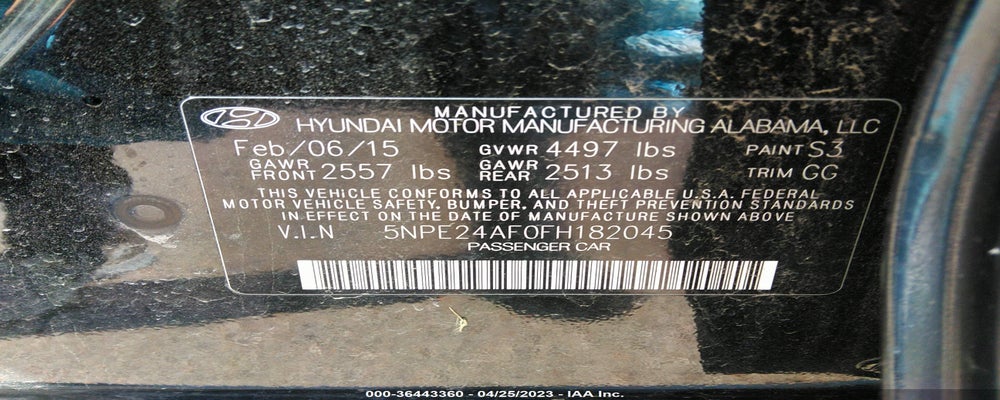 5NPE24AF0FH182045 2015 HYUNDAI SONATA photo no. 9