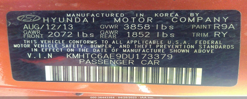 KMHTC6AE9DU173379 2013 HYUNDAI VELOSTER photo no. 9