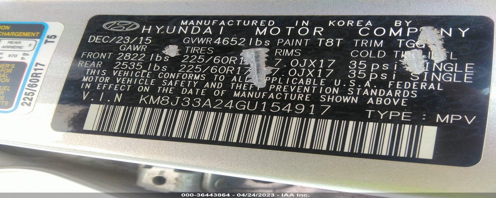 KM8J33A24GU154917 2016 HYUNDAI TUCSON photo no. 9