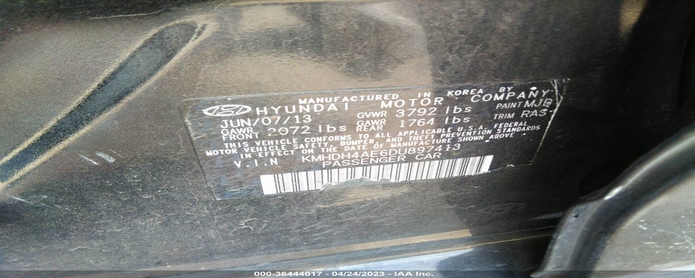 KMHDH4AE6DU897413 2013 HYUNDAI ELANTRA photo no. 9