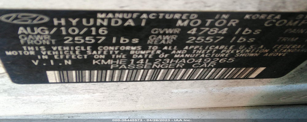 KMHE14L23HA049265 2017 HYUNDAI SONATA PLUG-IN HYBRID photo no. 9