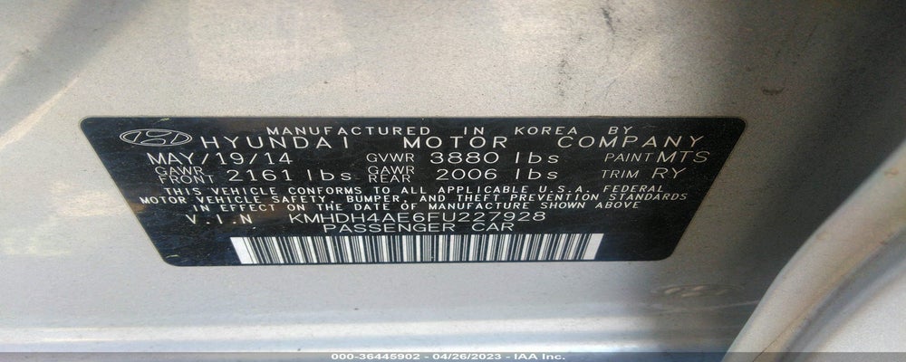 KMHDH4AE6FU227928 2015 HYUNDAI ELANTRA photo no. 9