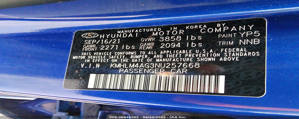 KMHLM4AG3NU257668 2022 HYUNDAI ELANTRA photo no. 9
