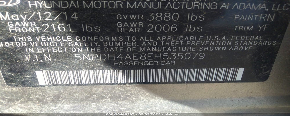 5NPDH4AE8EH535079 2014 HYUNDAI ELANTRA photo no. 9