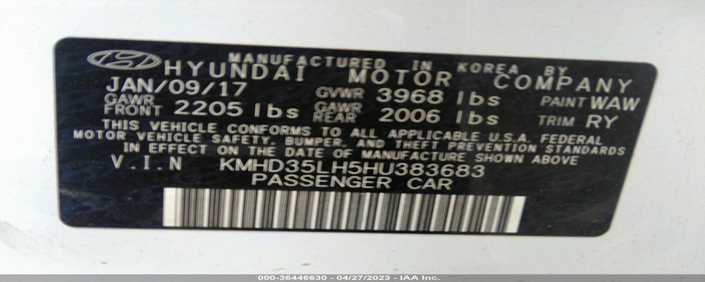 KMHD35LH5HU383683 2017 HYUNDAI ELANTRA GT photo no. 9