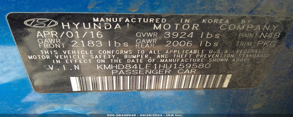 KMHD84LF1HU159580 2017 HYUNDAI ELANTRA photo no. 9