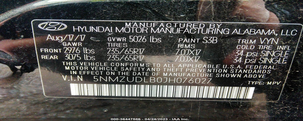5NMZUDLB0JH076027 2018 HYUNDAI SANTA FE SPORT photo no. 9