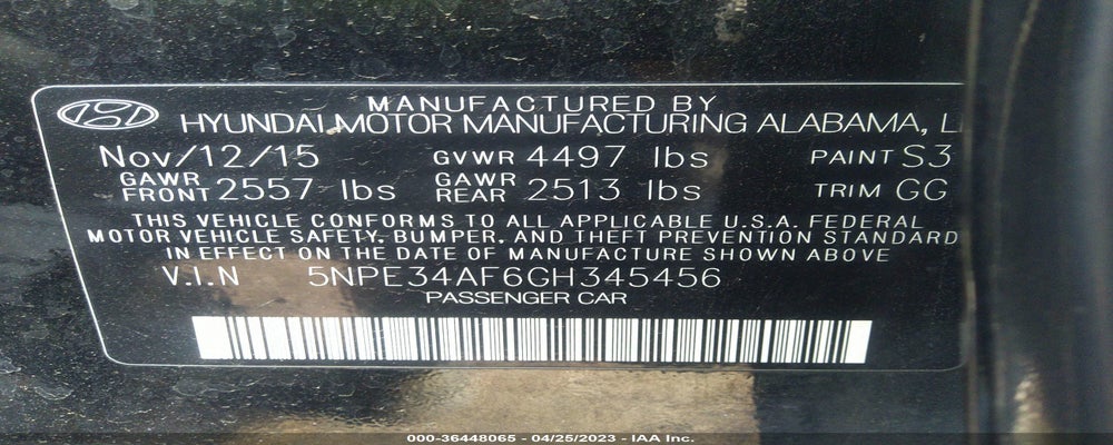 5NPE34AF6GH345456 2016 HYUNDAI SONATA photo no. 9