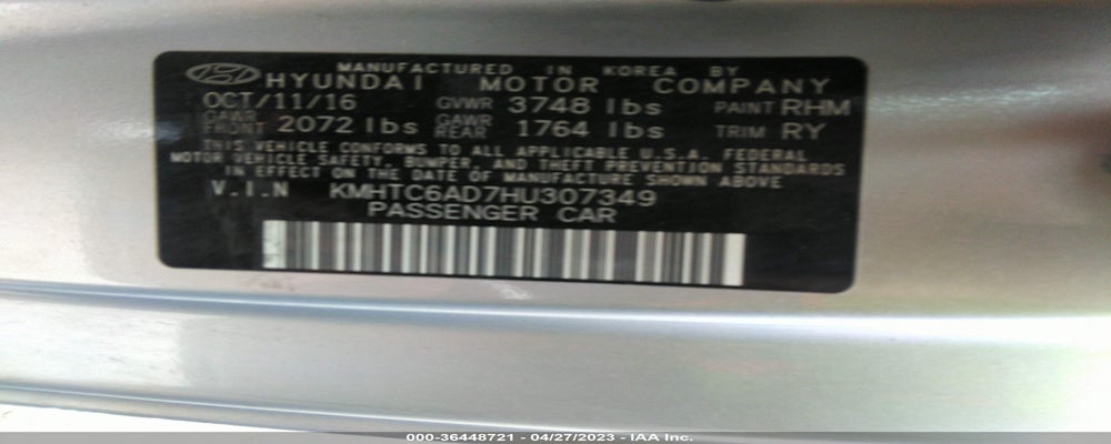 KMHTC6AD7HU307349 2017 HYUNDAI VELOSTER photo no. 9