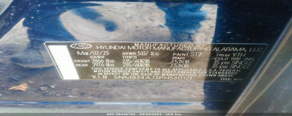 5NMS34AJ3PH560121 2023 HYUNDAI SANTA FE photo no. 9
