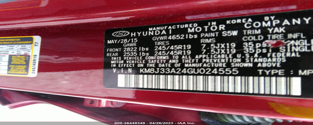 KM8J33A24GU024555 2016 HYUNDAI TUCSON photo no. 9