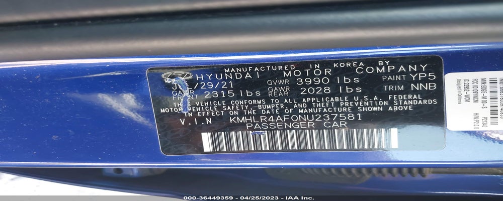KMHLR4AF0NU237581 2022 HYUNDAI ELANTRA photo no. 9