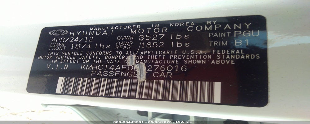 KMHCT4AE0DU276016 2013 HYUNDAI ACCENT photo no. 9