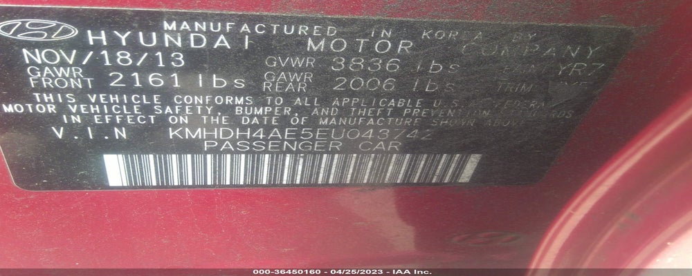 KMHDH4AE5EU043742 2014 HYUNDAI ELANTRA photo no. 9