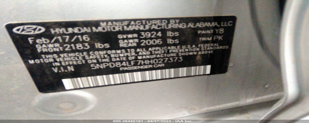 5NPD84LF7HH027373 2017 HYUNDAI ELANTRA photo no. 9