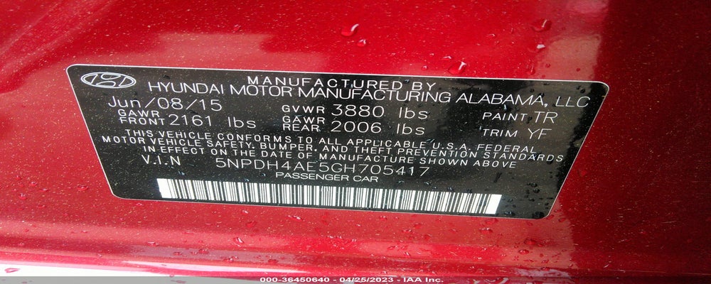 5NPDH4AE5GH705417 2016 HYUNDAI ELANTRA photo no. 9