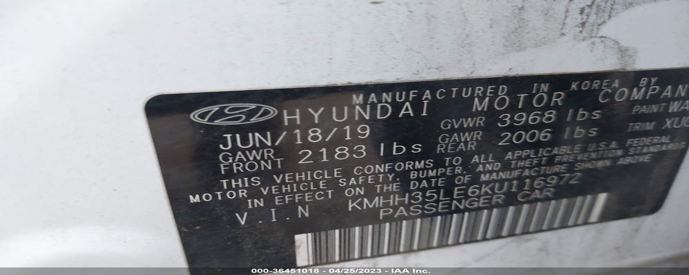 KMHH35LE6KU116972 2019 HYUNDAI ELANTRA GT photo no. 9